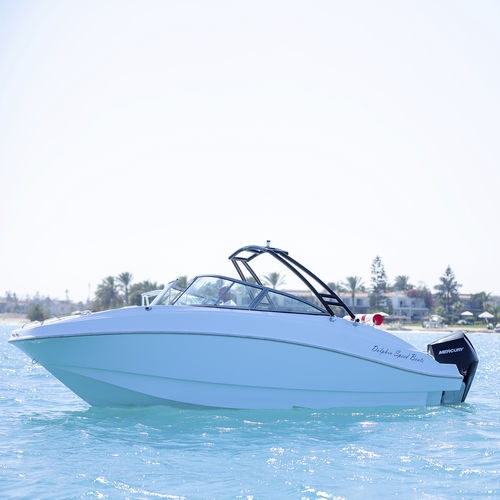 Runabout fueraborda - LEGEND - DOLPHIN SPEED BOATS - con doble consola / bow-rider / open