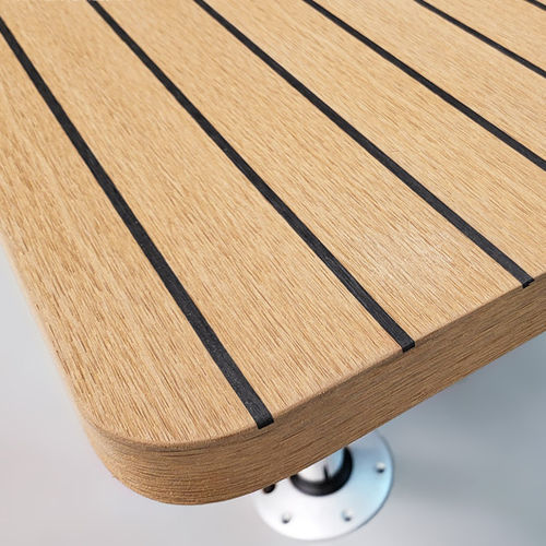 Mesa para barco - ISOTEAK - ajustable / de teca / incolora