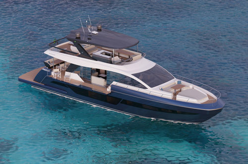 Yate a motor de crucero - 26M - Schaefer Yachts - con fly / IPS / con 4 camarotes