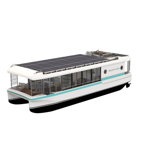 Barco casa catamarán - INDIE  - HausbootGeist - intraborda / eléctrico / solar
