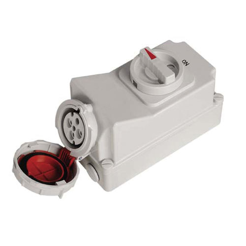 Enchufe estanco para buque - CRLS-14432P - Zhejiang Bozhou Marine Electric Technology Co., Ltd. - para barco / hembra / con interruptor