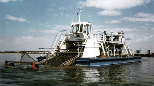 Barco profesional barco de trabajo - BARENA - Italdraghe - barco recolector de algas / catamarán / intraborda