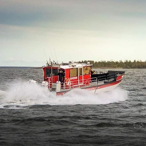 Barco profesional barco de bomberos - 1200 OSR - Kewatec - embarcación de recuperación de hidrocarburos / hidrojet intraborda / diésel