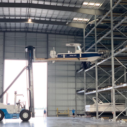 Bastidor para barco - Mack David Buildings - para almacenamiento en seco / con techo
