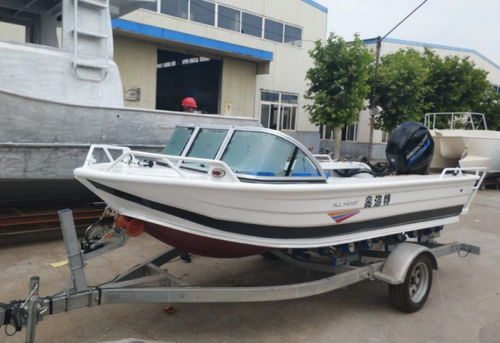Bote fueraborda - RAMBLER 500 - Qingdao Allheart Marine Co., Ltd. - open / con doble consola / de pesca deportiva