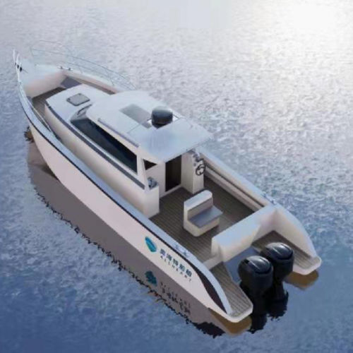 Barco cabinado fueraborda - ROC 1250 - Qingdao Allheart Marine Co., Ltd. - bimotor / con caseta de timón / con solárium