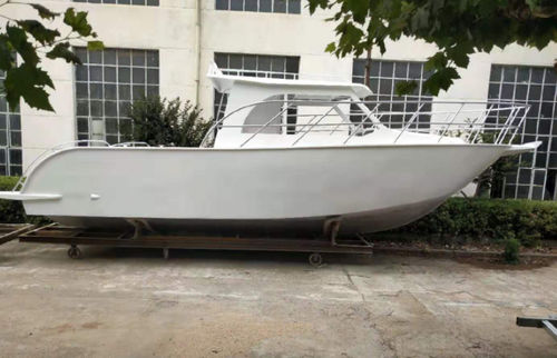 Barco de motor de pesca-paseo fueraborda - SAIL 950W - Qingdao Allheart Marine Co., Ltd. - con caseta de timón / de aluminio / 10 personas máx.