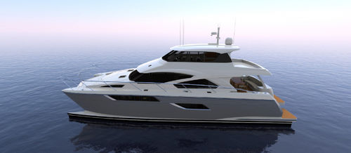 Yate a motor catamarán - CATYACHT 2000 - Qingdao Allheart Marine Co., Ltd. - de crucero / con caseta de timón / de aluminio