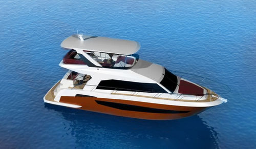 Barco cabinado intraborda - LEISURE 1400 - Qingdao Allheart Marine Co., Ltd. - trimotor / con fly / de aluminio