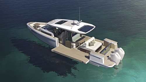 Barco cabinado fueraborda - 400 GTS - Saxdor Yachts Oy - bimotor / con hard-top / open