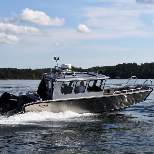 Barco profesional barco utilitario - CW 750 - ALUKIN - fueraborda / de aluminio