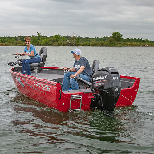 Bay boat fueraborda - 1750 PRO TILLER  - Crestliner - de pesca deportiva / de aluminio / 6 personas máx.