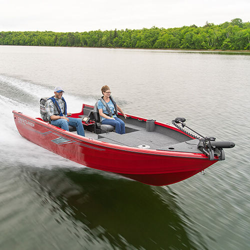 Bay boat fueraborda - 1650 PRO TILLER  - Crestliner - de pesca deportiva / de aluminio / 6 personas máx.