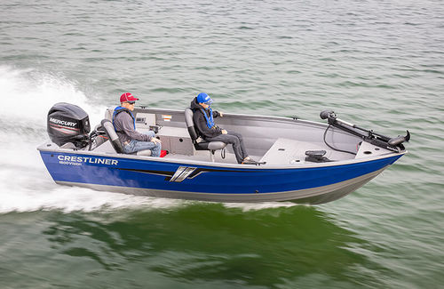 Bay boat fueraborda - 1600 VISION TILLER  - Crestliner - de pesca deportiva / de aluminio / 5 personas máx.