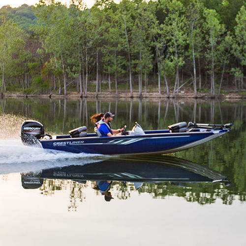 Crappie boat fueraborda - VT 19C  - Crestliner - con consola lateral / de pesca deportiva / de aluminio