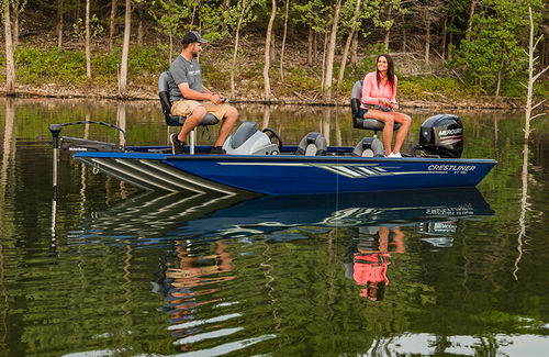 Crappie boat fueraborda - VT 18C  - Crestliner - con consola lateral / de pesca deportiva / de aluminio