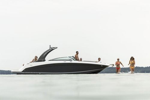 Deck-boat intraborda - HD8 - Four Winns - open / con doble consola / bow-rider