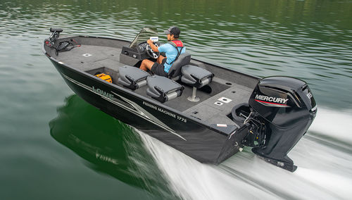 Bass boat fueraborda - FM 1775 SC - Lowe - con consola lateral / open / de pesca deportiva