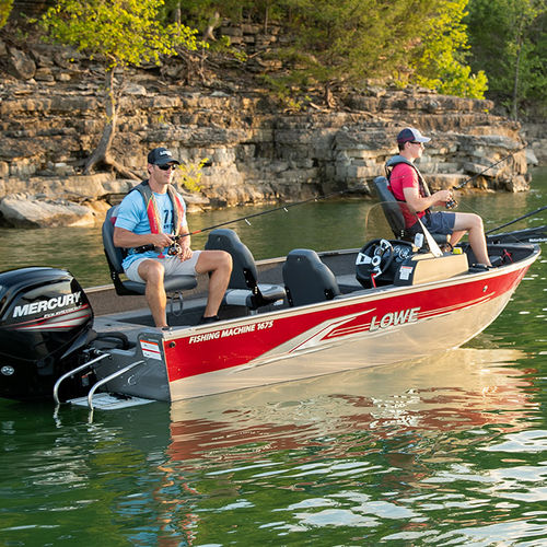 Bass boat fueraborda - FM 1675 SC - Lowe - con consola lateral / open / de pesca deportiva