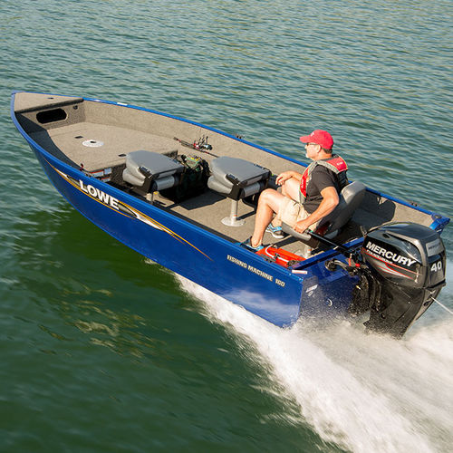 Bass boat fueraborda - FM 160 T - Lowe - open / de pesca deportiva / de aluminio