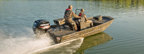 Jon boat fueraborda - Roughneck 1860 CC - Lowe - con consola central / open / para la pesca