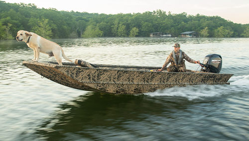 Jon boat fueraborda - Roughneck 1860 Waterfowl Tiller - Lowe - open / de pesca / de caza