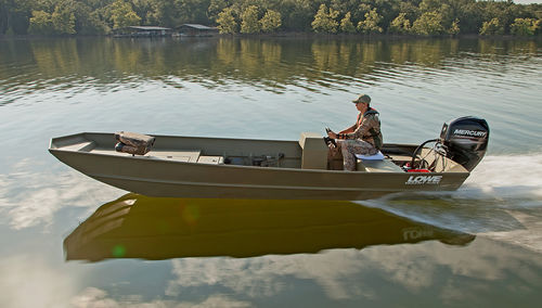 Jon boat fueraborda - L1852MT AURA - Lowe - con consola lateral / open / de pesca deportiva