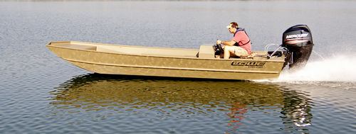 Jon boat fueraborda - L1852MT  - Lowe - con consola lateral / open / de pesca deportiva