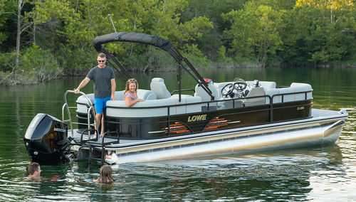 Barco pontón fueraborda - SS250 Ext Walk Thru - Lowe - tri-tube / open / de buceo