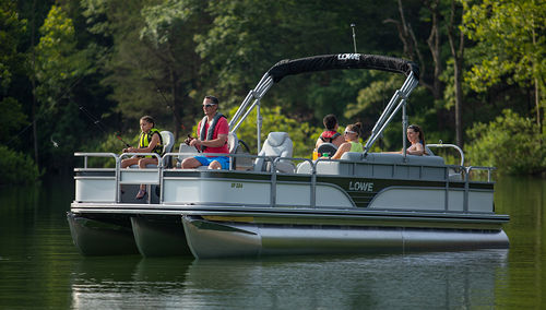 Barco pontón fueraborda - SF234 - Lowe - tri-tube / open / de pesca deportiva