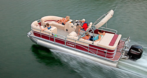 Barco pontón fueraborda - SS230 SUPER SPORT - Lowe - de wakeboard
