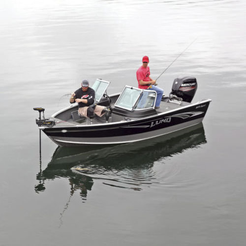 Runabout fueraborda - 1675 IMPACT - Lund - con doble consola / bow-rider / de pesca deportiva