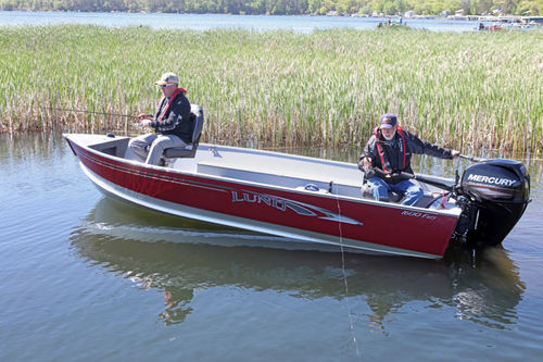 Bote fueraborda - 1600 FURY - Lund - de pesca deportiva / de aluminio / 5 personas máx.