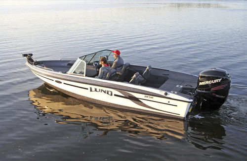 Runabout fueraborda - 208 TYEE GL - Lund - con doble consola / bow-rider / de esquí acuático