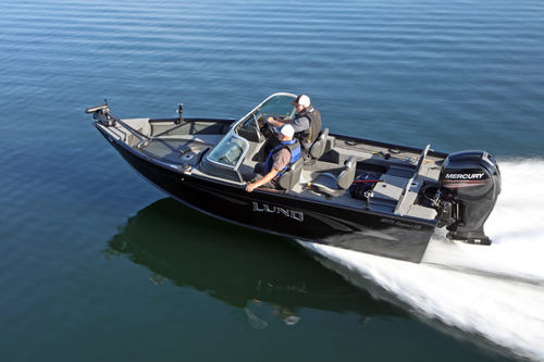 Runabout fueraborda - 1875 IMPACT XS - Lund - con doble consola / bow-rider / de esquí acuático