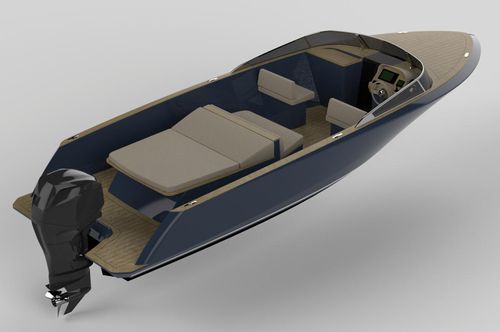 Runabout fueraborda - ECLA 24 - CLYD Yacht Design - con doble consola / open / clásico