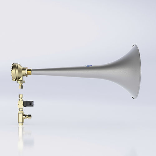 Bocina neumática - Makrofon M75F/260 HVEF - ZÖLLNER Signal GmbH - para buque de > 75 m < 200 m / IP56 / de emergencia