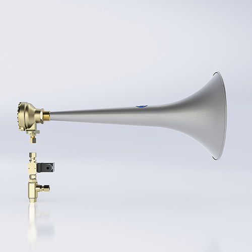 Bocina neumática - Makrofon M75F/260 HVEF - ZÖLLNER Signal GmbH - para buque de > 20 m y < 75 m / IP56 / de emergencia