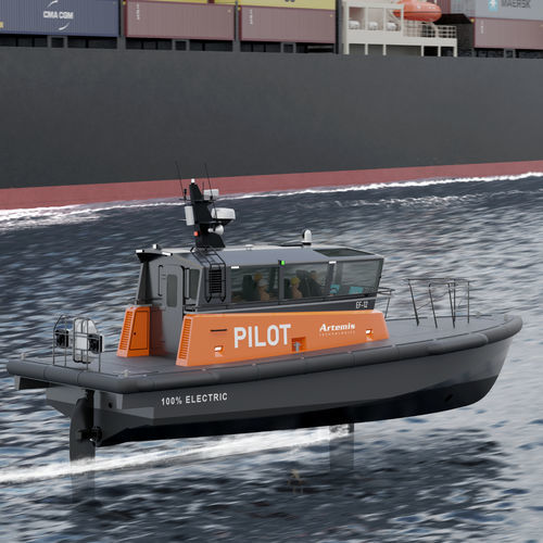 Barco profesional embarcación piloto - EF-12 - Artemis Technologies - intraborda / con casco rígido / con foil