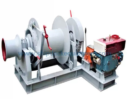 Chigre para buque - Zhongyuan Ship Machinery Manufacture (Group) Co., - de amarre / motor diésel / tambor doble