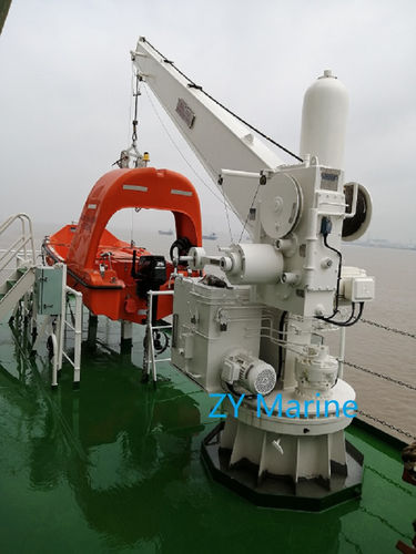 Pescante para bote salvavidas - 14kN - Zhongyuan Ship Machinery Manufacture (Group) Co., - hidráulico / pivotante