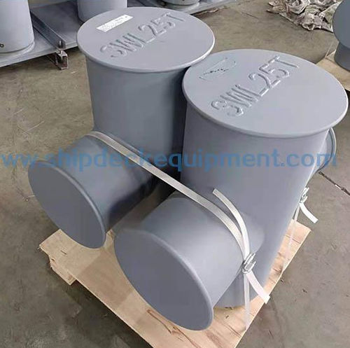 Bolardo de amarre para terminal portuaria - JIS F 2804-1976 - Zhongyuan Ship Machinery Manufacture (Group) Co., - para buque / en cruz