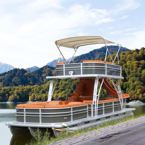 Barco pontón fueraborda - series-30ft - Kinocean® Boat - tri-tube / open / de deporte