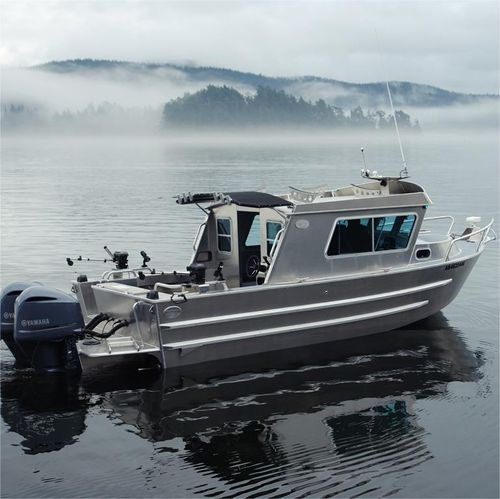 Barco de motor de pesca-paseo fueraborda - CB-270 - Kinocean® Boat - bimotor / con caseta de timón / 6 personas máx.