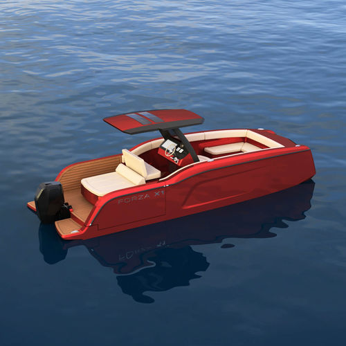 Barco open catamarán - Fx1 - Forza X1 - fueraborda / eléctrico / con consola central