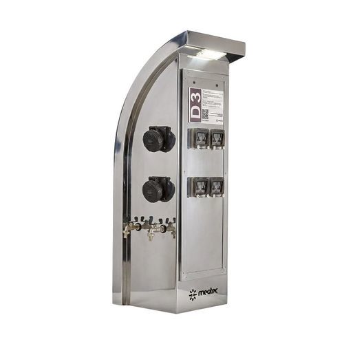 Torreta con iluminación integrada - Bellia - MEQTEC TECHNOLOGIES - de suministro eléctrico / de suministro de agua / para pantalán