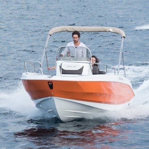 Barco open fueraborda - 53 - IDEA MARINE - con consola central / 6 personas máx. / con solárium