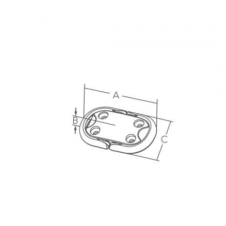 Cáncamo articulado - Foldaway Pad Eye - Marine Town Inc. - a ras / para barco