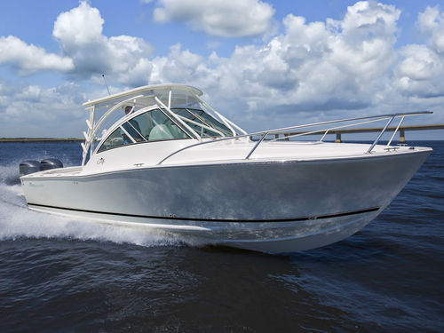 Barco cabinado fueraborda - 27 EXPRESS - Albemarle - bimotor / de pesca deportiva / con 2 literas