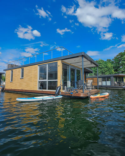 Barco casa trimarán - ECO - BARKMET BOATS - fueraborda / diésel / eléctrico